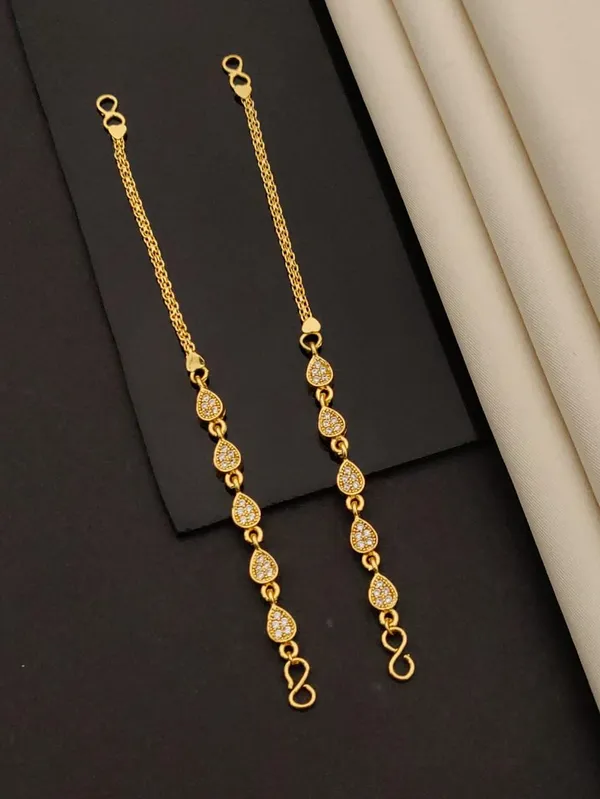 Women_Gold_Plated_Pear_Shape_Ad_Stone_Kan_Chain_Elegant_Double_Layer_Ear_Chain_Wedding_Party_Wear_Jewellery