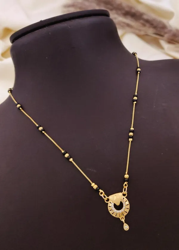 Traditional_Gold_Plated_Mangalsutra_With_Black_Beads_Antique_Finish_Designer_Pendant
