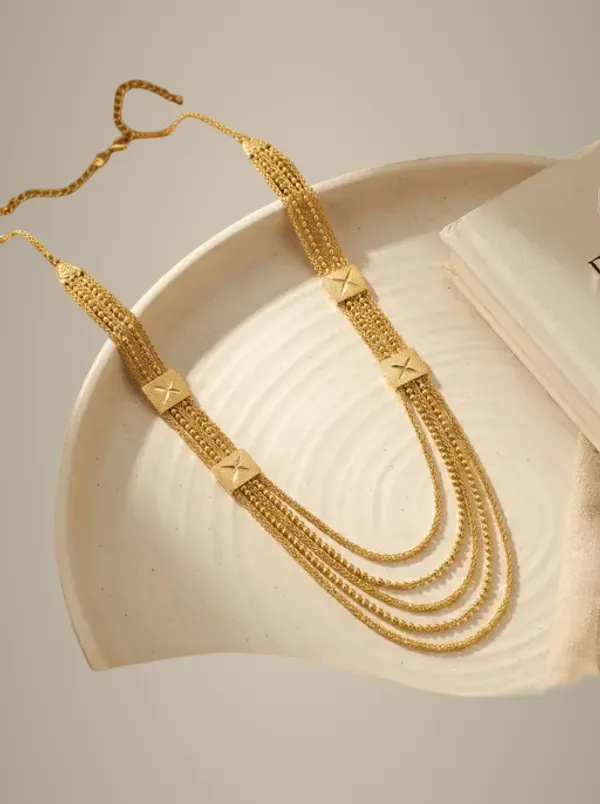 Gold_Plated_Long_5_Line_Necklace_For_Women_Traditional_Multi_Layer_Chain_Necklace_Ethnic_Party_Wedding_Jewellery