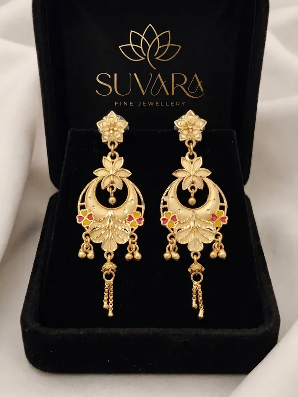 Designer_Antique_Chandbali_Earrings_For_Women_Floral_Gold_Plated_Ethnic_Earrings_Traditional_Meenakari_Work_Stylish_Party_Bridal_Jewellery