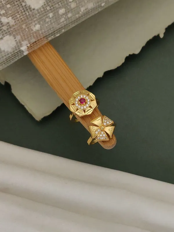 Gold-Plated_Floral_Ring_Set_with_Gemstones_and_Cubic_Zirconia