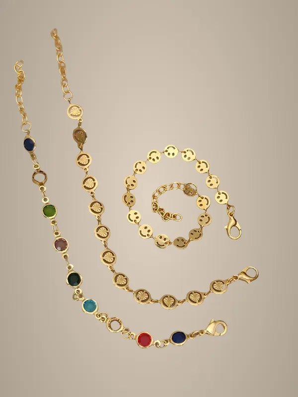 Gold-Toned_Multi-Color_Stone_Charm_Bracelet_Set