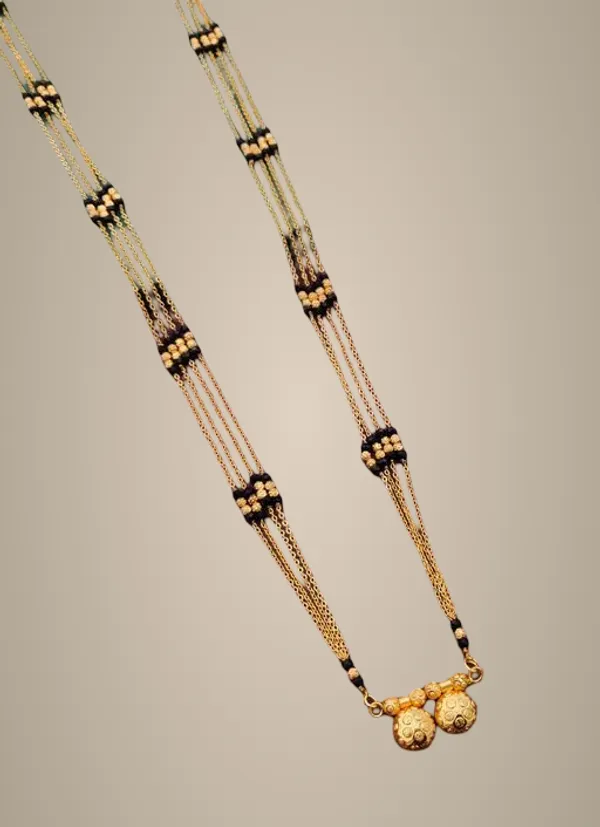 Micro_Gold_Plated_36_Inch_Long_Triple_Line_Black_Beads_Mangalsutra_For_Women_Traditional_Round_Textured_Ball_Pendant_Daily_Wear_Fancy_Ethnic_Necklace_Jewellery