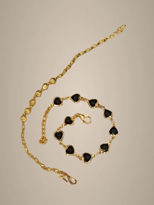 Stylish_Black_Bead_Evil_Eye_Protection_Bracelet_Golden_Chain_Nazariya_For_Ladies_Trendy_Office_Wear_Wristband