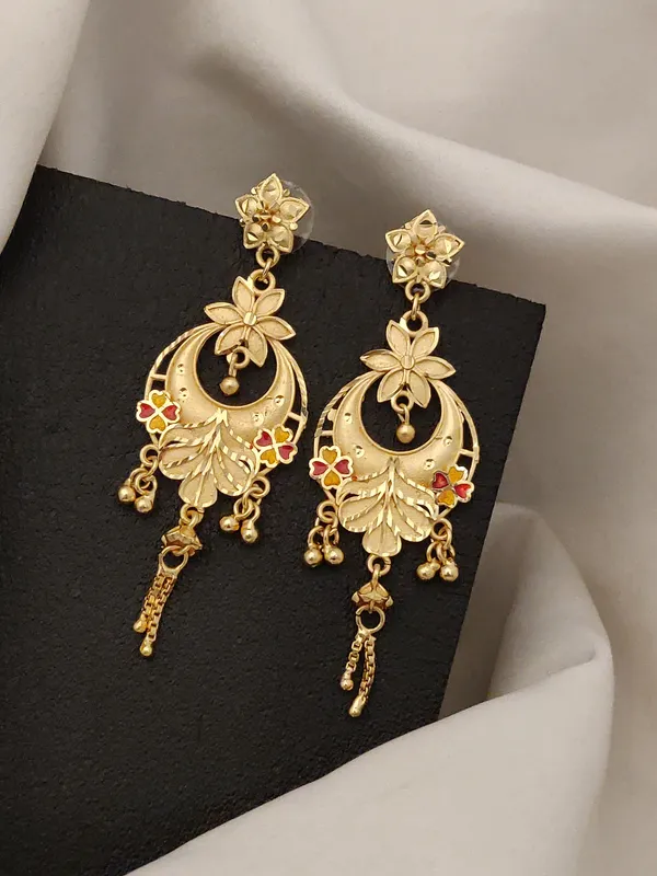 Gold_Plated_Designer_Chandbali_Earrings_For_Women_Floral_Ethnic_Long_Drop_Earrings_Wedding_Jewellery