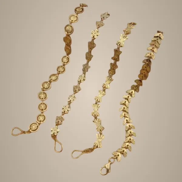 Designer_Gold_Finish_Bracelet_For_Women_Lightweight_Party_Festive_Wear