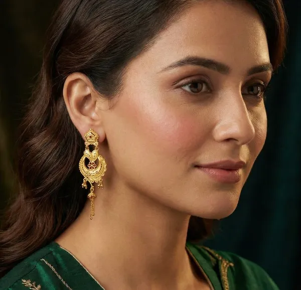 Gold_Plated_Bridal_Chandbali_Earrings_With_Red_Stone_Traditional_Wedding_Jewellery_For_Women