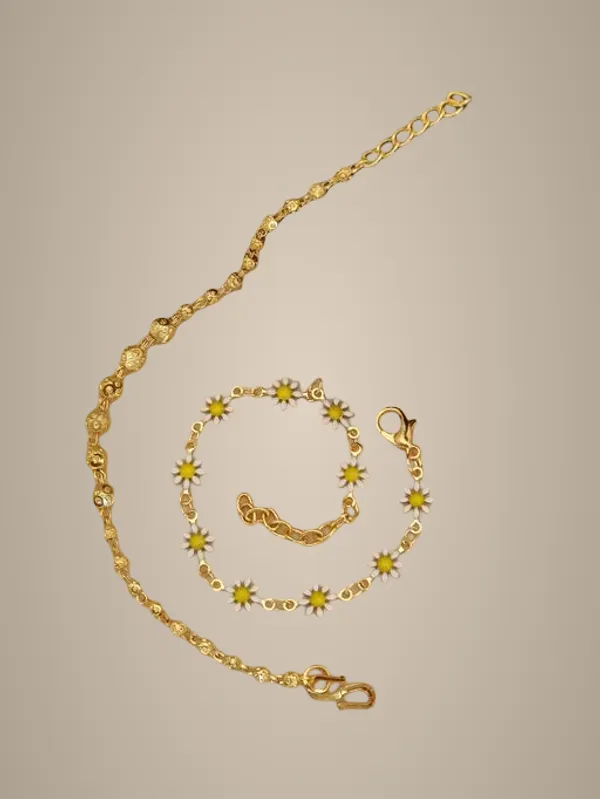Trendy_Korean_Style_Daisy_Flower_Bracelet_For_Girls_Gold_Plated_Enamel_Chain_Hand_Cuff_Cute_Gift_For_Best_Friend