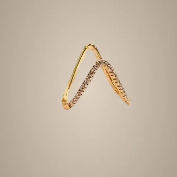 Latest_Trendy_V_Design_Adjustable_Ring_For_Women_Gold_Plated_American_Diamoond_Open_Fingerr_Ring_Free_Size_For_Daily_Party_Wear