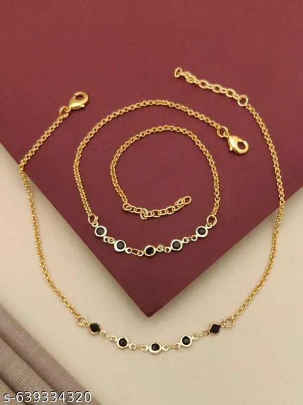 Trendy_Gold_Plated_Black_Stone_Payal_For_Women_Girls_Stylish_Daily_Wear_Anklet_Adjustable_Fancy_Paya
