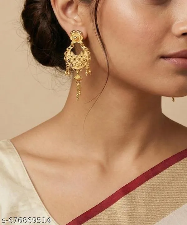 Latest_Gold_Forming_Floral_Drop_Earrings_With_Intricate_Jaali_Dal_Chhol_Work_Ethnic_Kalkati_Hand_Work_Earrings_With_Gold_Latkan