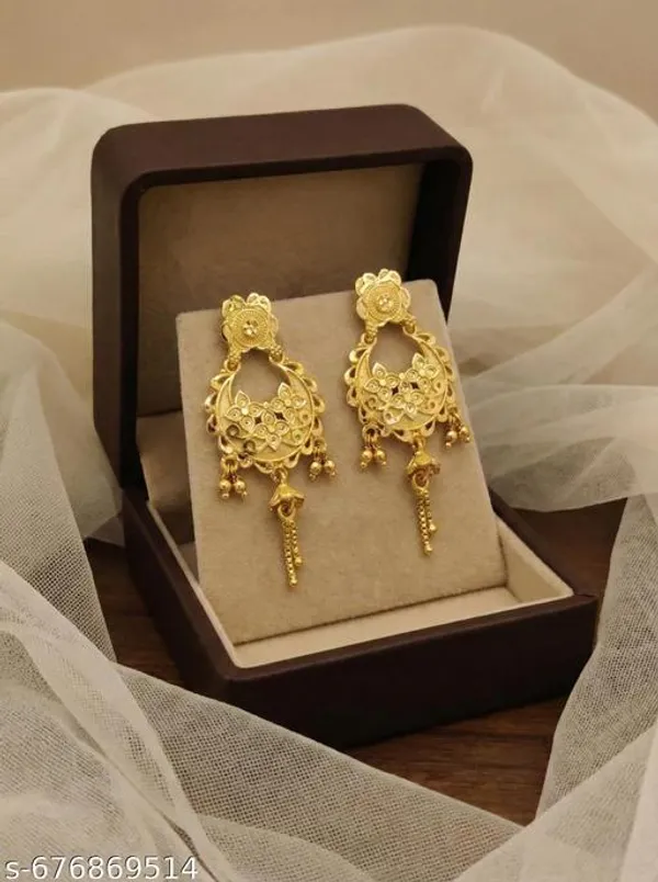 Latest_Gold_Forming_Floral_Drop_Earrings_With_Intricate_Jaali_Dal_Chhol_Work_Ethnic_Kalkati_Hand_Work_Earrings_With_Gold_Latkan