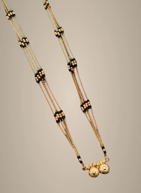 Micro_Gold_Plated_36_Inch_Long_Triple_Line_Black_Beads_Mangalsutra_For_Women_Traditional_Round_Textured_Ball_Pendant_Daily_Wear_Fancy_Ethnic_Necklace_Jewellery