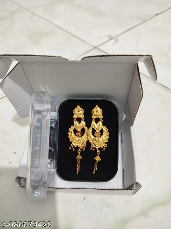 Traditional_Gold_Plated_Latkan_Drop_Earrings_For_Women_Antique_Ethnic_Chandbali_Style_Earrings_With_Red_Stone_Chain_Design_Festive_Party_Wear_Jewellery