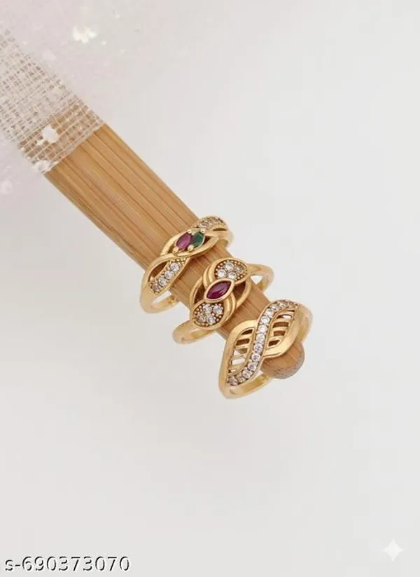 3_Pc_Fancy_Gold_Plated_Bichhiya_Latest_Ad_Stone_Adjustable_Toe_Ring_Set