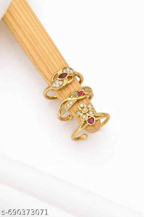 Gold_Plated_Adjustable_Toe_Rings_For_Women_Pack_Of_3_Fancy_Ad_Stone_Bichhiya_Combo_Set