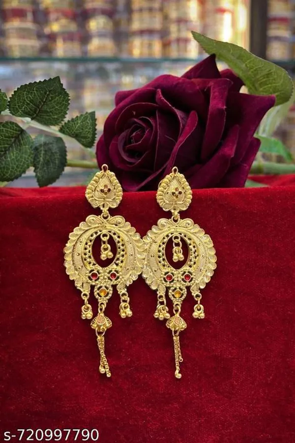 Traditional_Gold_Plated_Chandbali_Earrings_For_Women_Antique_Design_Ethnic_Long_Earrings_With_Red_Stone_Hanging_Drops_Bridal_Wedding_Festive_Wear_Jewellery