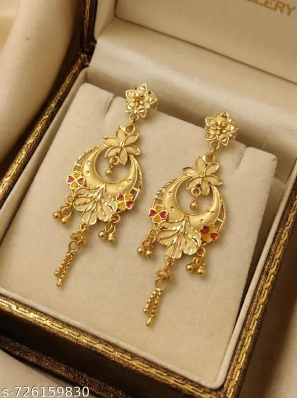 Gold_Plated_Floral_Crescent_Drop_Earrings_For_Women_Traditional_Ethnic_Design_Daily_Wear_Festive_Jewellery