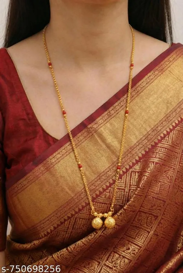 Premium_Line_Gold_Plated_Mangalsutra_For_Women_Daily_Wear_Black_Beads_Traditional_Mangalsutra_Lightweight_Alloy_Gold_Chain_Mangalsutra