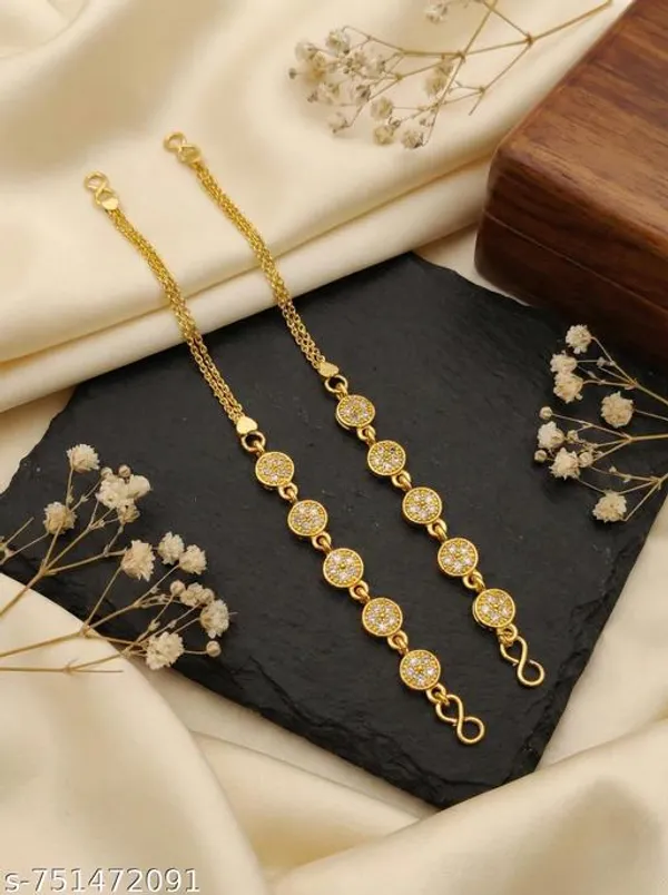 Women_Gold_Plated_Round_Ad_Stone_Kan_Chain_Double_Chain_Ear_To_Earring_Sahara_Ethnic_Bridal_Festive_Jewellery