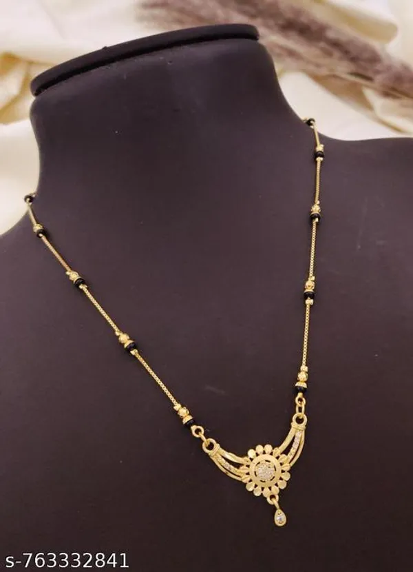 Gold_Plated_Black_Beads_Mangalsutra_For_Women_Stylish_Cz_Stone_Studded_Designer_Pendant_Lightweight_Daily_Wear_Traditional_Mangal_Chain_Necklace