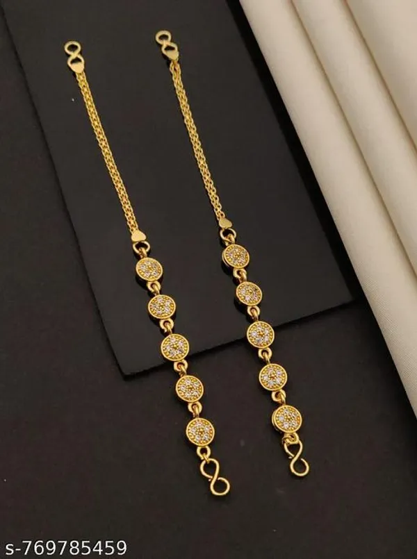 Elegant_Gold_Plated_Round_Cz_Stone_Kan_Chain_For_Women_Fancy_Adjustable_Ear_Chain_Ethnic_Festive_Wear_Jewellery