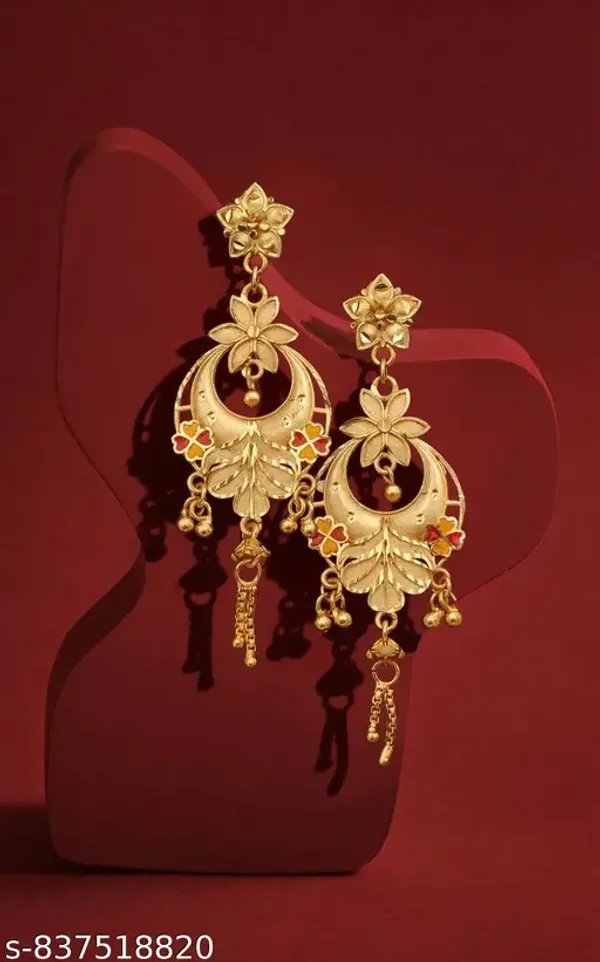 Gold_Plated_Designer_Chandbali_Earrings_For_Women_Floral_Ethnic_Long_Drop_Earrings_Wedding_Jewellery