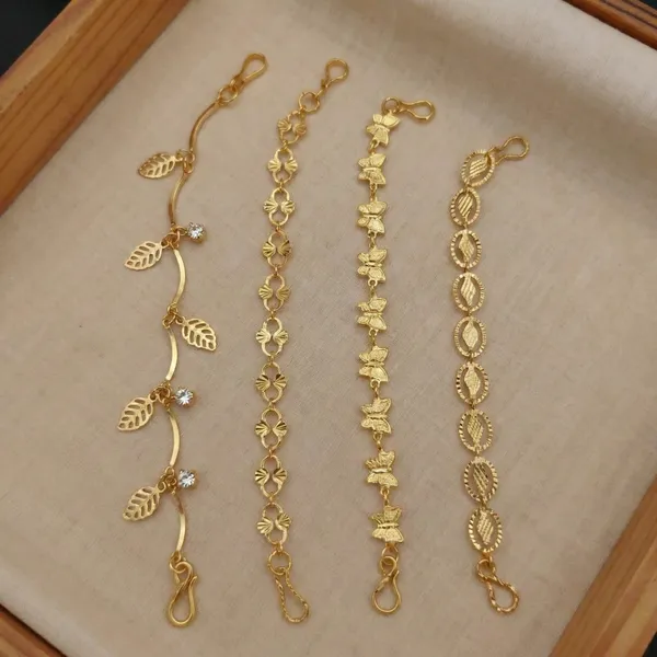 Classic_Coin_Design_Gold_Plated_Bracelet_For_Women_Ethnic_Round_Pattern_Fancy_Anklet_Stylish_Party_Wear_Jewellery