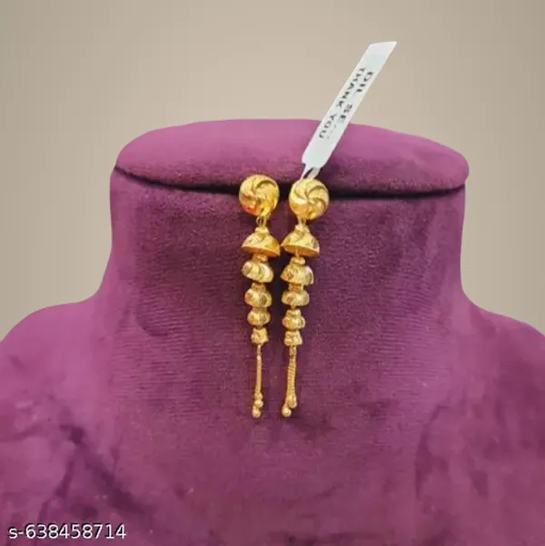 Traditional_Gold_Plated_Long_Jhumka_Earrings_For_Women_Girls_Lightweight_Dangling_Design_Bridal_Festive_Wear_Jewellery