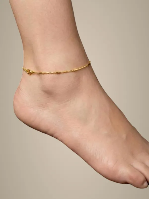 Fancy_Gold_Plated_Pipe_Anklet_New_Stylish_Simple_Payal_Traditional_Western_Look_Foot_Chain