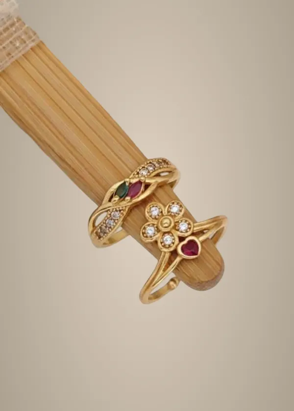 New_Designer_American_Diaamond_Toe_Ring_Simple_Fancy_Adjustable_Foot_Rings_Bichiya_2_Set
