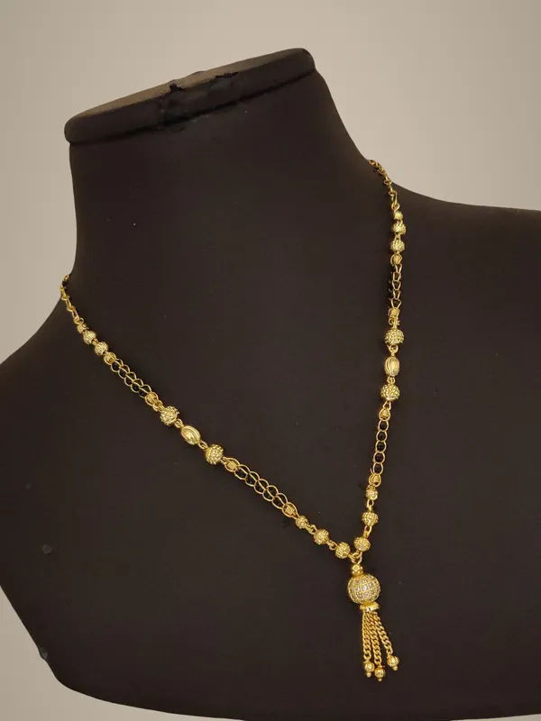 Traditional_Gold-Tone_Beaded_Chain_Necklace_with_Ornate_Pendant