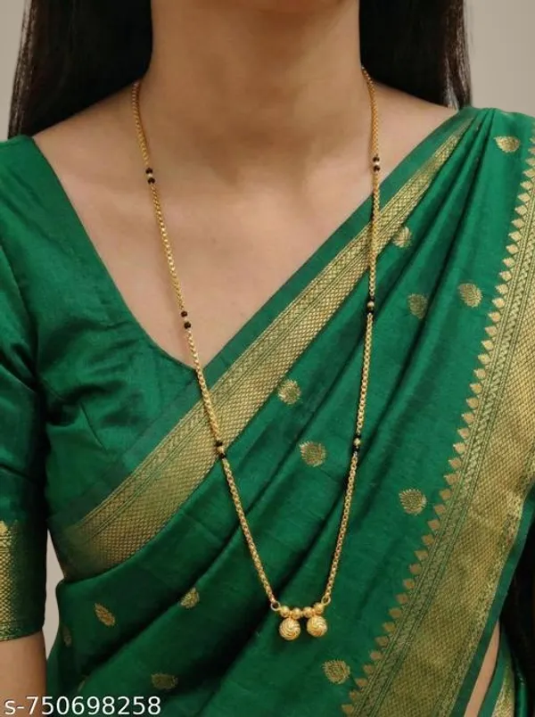 Premium_Line_Gold_Plated_Mangalsutra_For_Women_Daily_Wear_Black_Beads_Traditional_Mangalsutra_Lightweight_Alloy_Gold_Chain_Mangalsutra