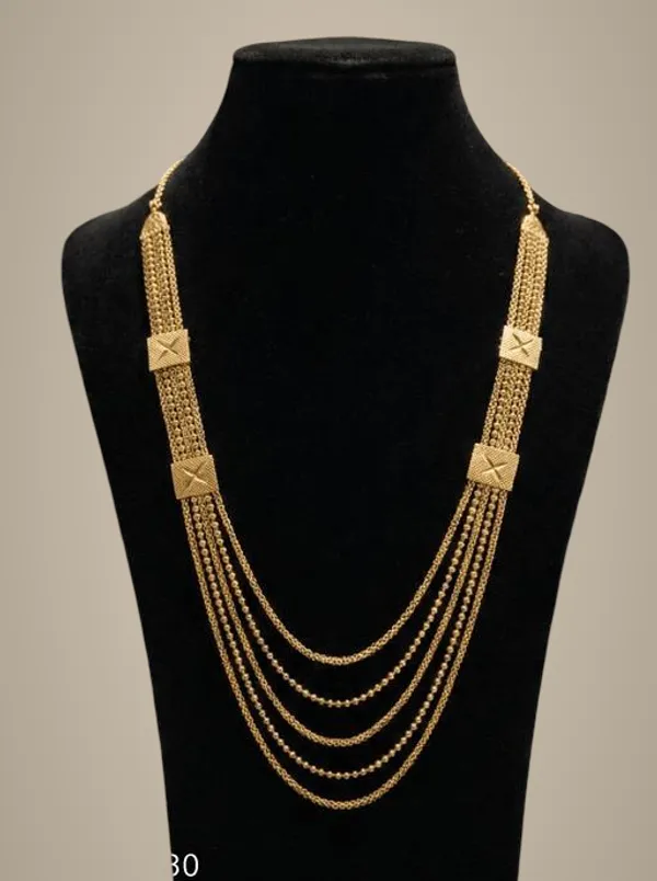 Gold_Plated_Long_5_Line_Necklace_For_Women_Traditional_Multi_Layer_Chain_Necklace_Ethnic_Party_Wedding_Jewellery