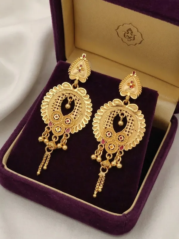 Gold_Plated_Antique_Chandbali_Earrings_For_Women_Latest_Designer_Long_Earrings_Wedding_Festive_Jewellery