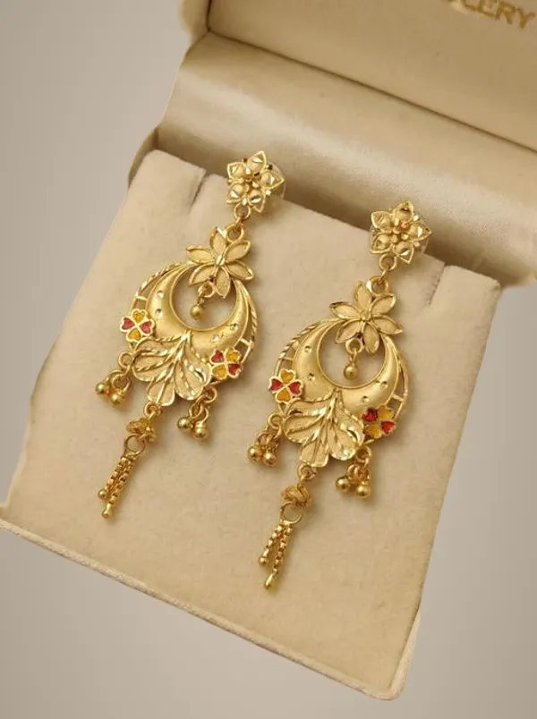 Gold_Plated_Floral_Crescent_Drop_Earrings_For_Women_Traditional_Ethnic_Design_Daily_Wear_Festive_Jewellery