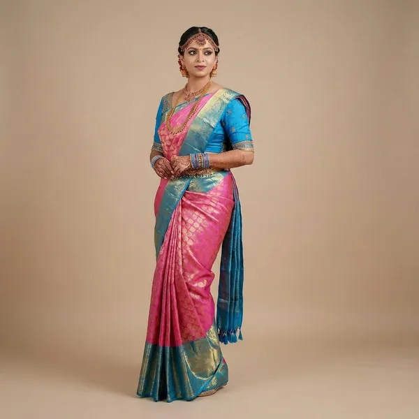 Pink__Saree_Soft_Lichi_Silk_Fancy_Fabric