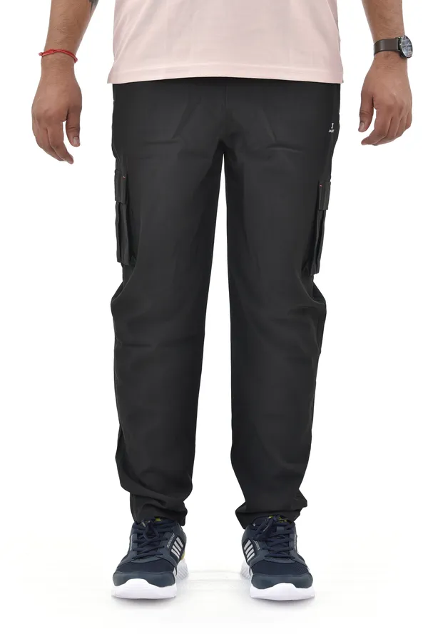 Black_Polyester_Cargo_Track_Pants_For_Men