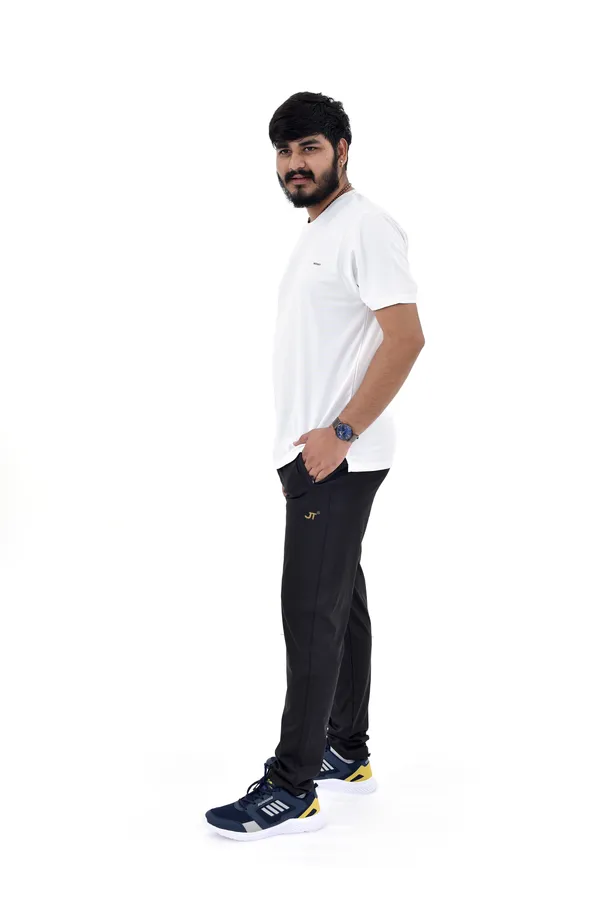 White_And_Black_Polyester_Tracksuit_Set_For_Men