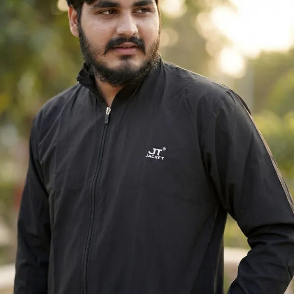 Black_Polyester_Tracksuit_Set_For_Men