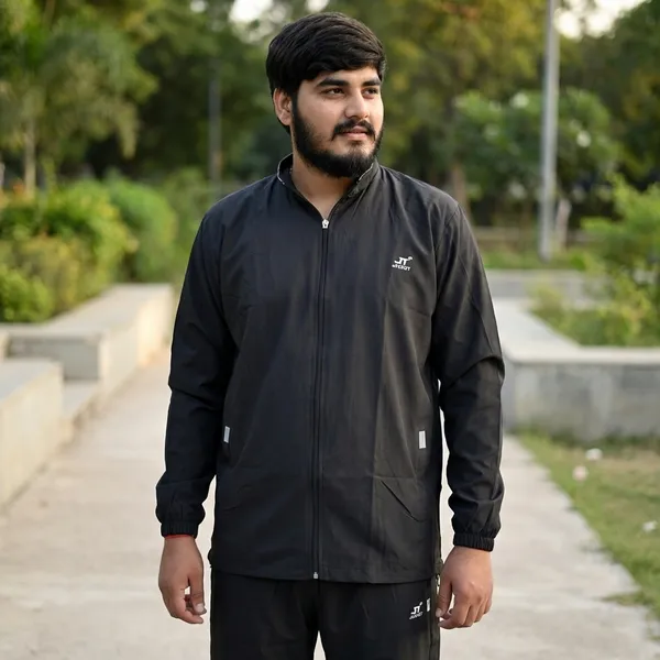 Black_Polyester_Tracksuit_Set_For_Men