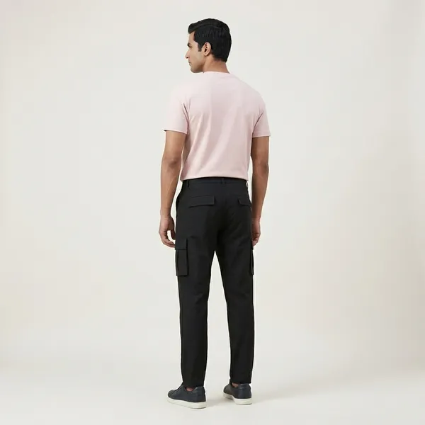 Black_Cotton_Blend_Cargo_Pants_For_Men