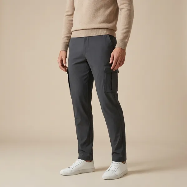 Grey_Polyester_Cargo_Track_Pants_For_Men