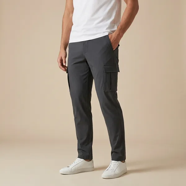 Grey_Polyester_Cargo_Track_Pants_For_Men