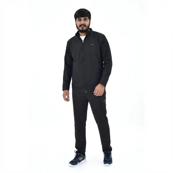 Black_Polyester_Tracksuit_Set_For_Men