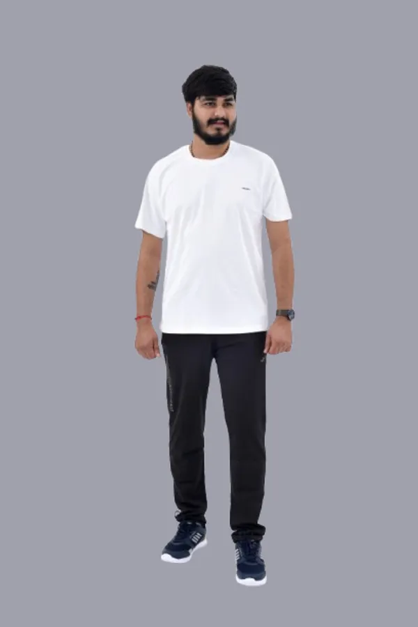 White_And_Black_Polyester_Tracksuit_Set_For_Men