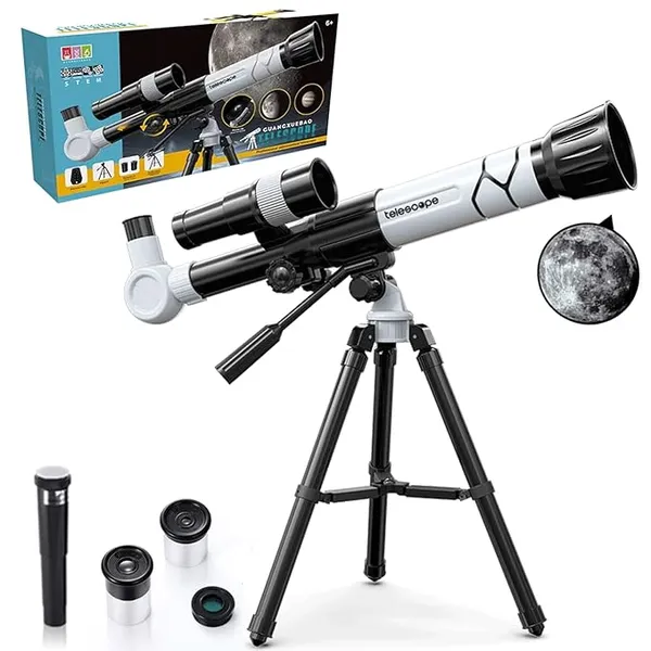 Skaleups_Kids_Telescope_with_Tripod_|_20x-60x_Zoom_with_3_Eyepieces_|_Beginner_Astronomy_Kit