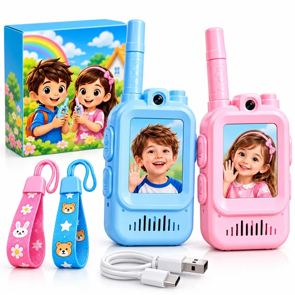Skaleups_Kids_Video_Walkie_Talkie_with_Camera,_Video_Calling,_Voice_Intercom_&_Photo_Album_–_Rechargeable_Two-Way_Communication_Toy_for_Kids