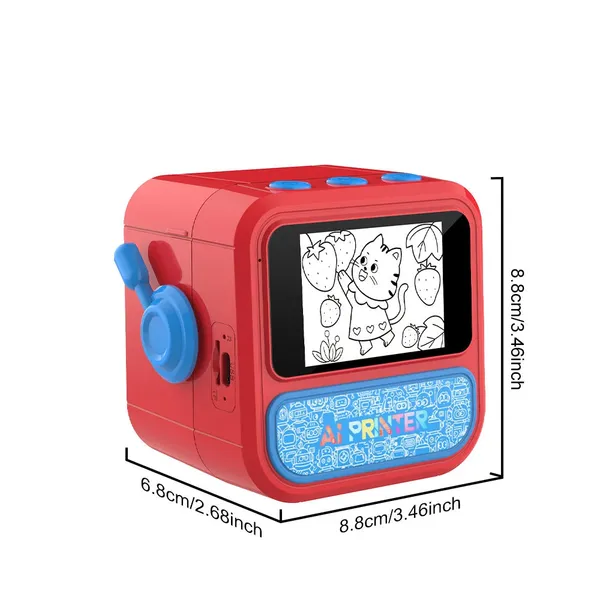 Skaleups_AI_Voice_Control_Kids_Mini_Printer_|_Portable_Thermal_Printer_with_HD_Screen,_Instant_Black_&_White_Printing,_Drawing_&_Colouring_Activities