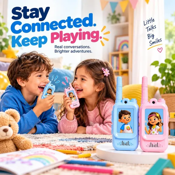 Skaleups_Kids_Video_Walkie_Talkie_with_Camera,_Video_Calling,_Voice_Intercom_&_Photo_Album_–_Rechargeable_Two-Way_Communication_Toy_for_Kids